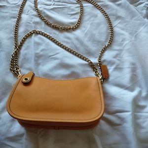 Orange coach evening bag